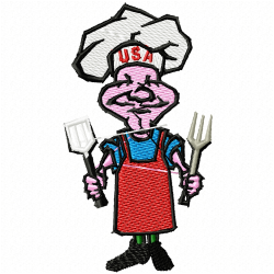 Chef Embroidery Design 3